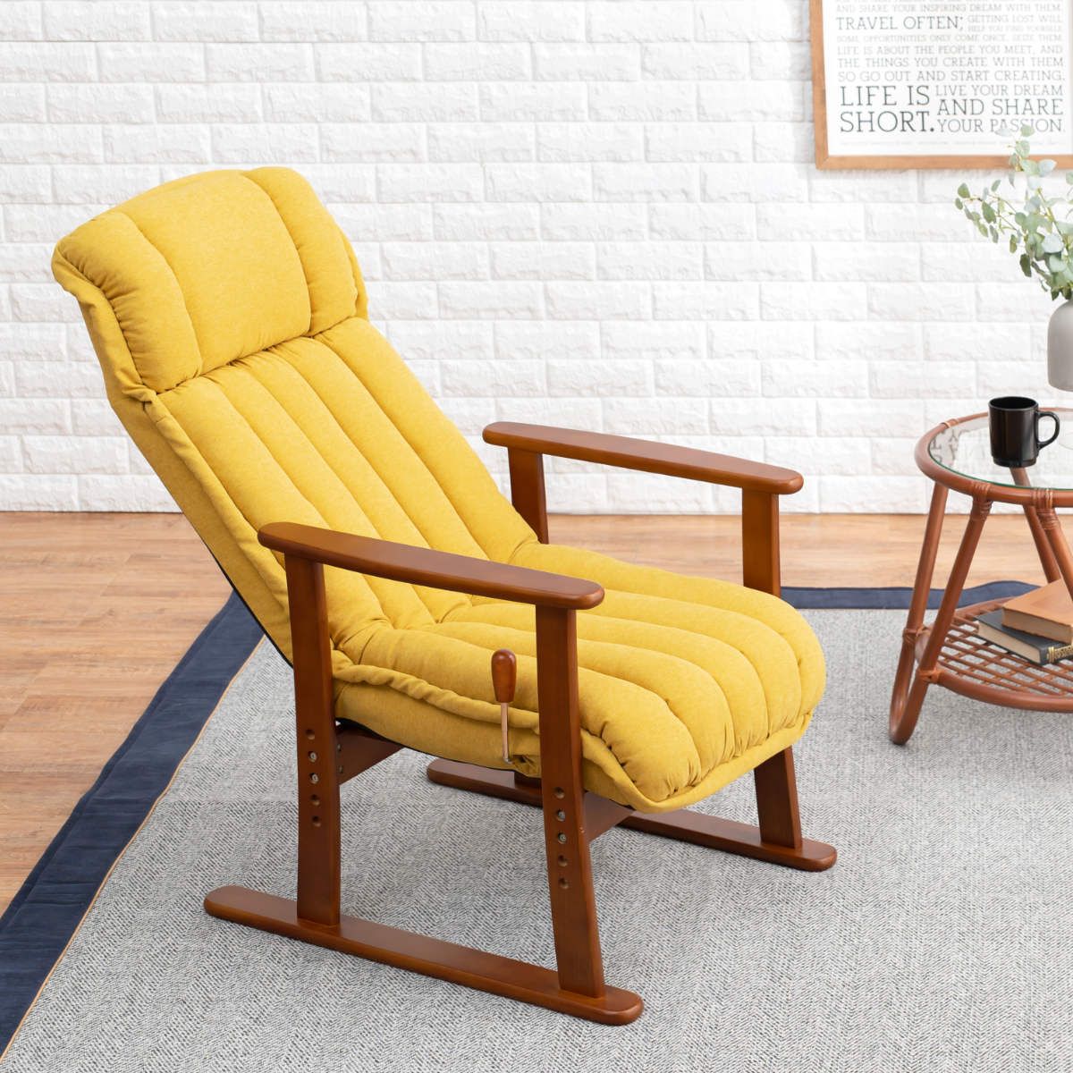 HAGiHARA（萩原） 高座椅子 高齢者 リクライニング 肘掛 疲れにくい 座