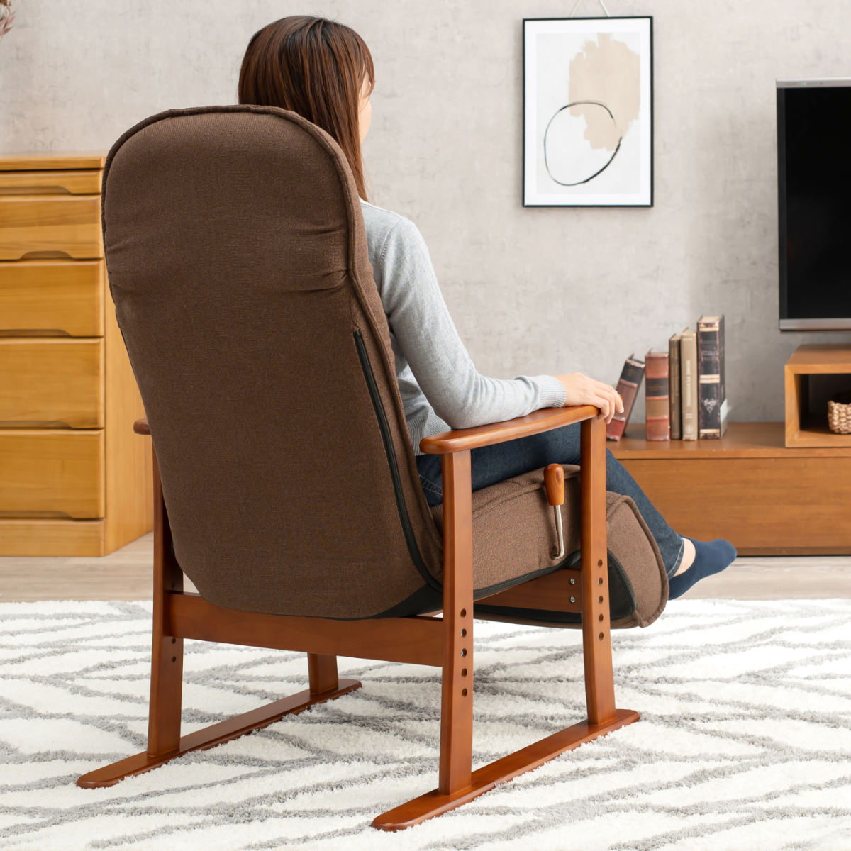 HAGiHARA（萩原） 高座椅子 リクライニング ヘッドギア フットレスト