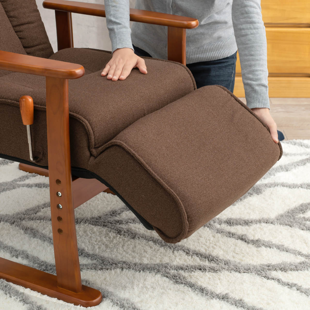 HAGiHARA（萩原） 高座椅子 リクライニング ヘッドギア フットレスト