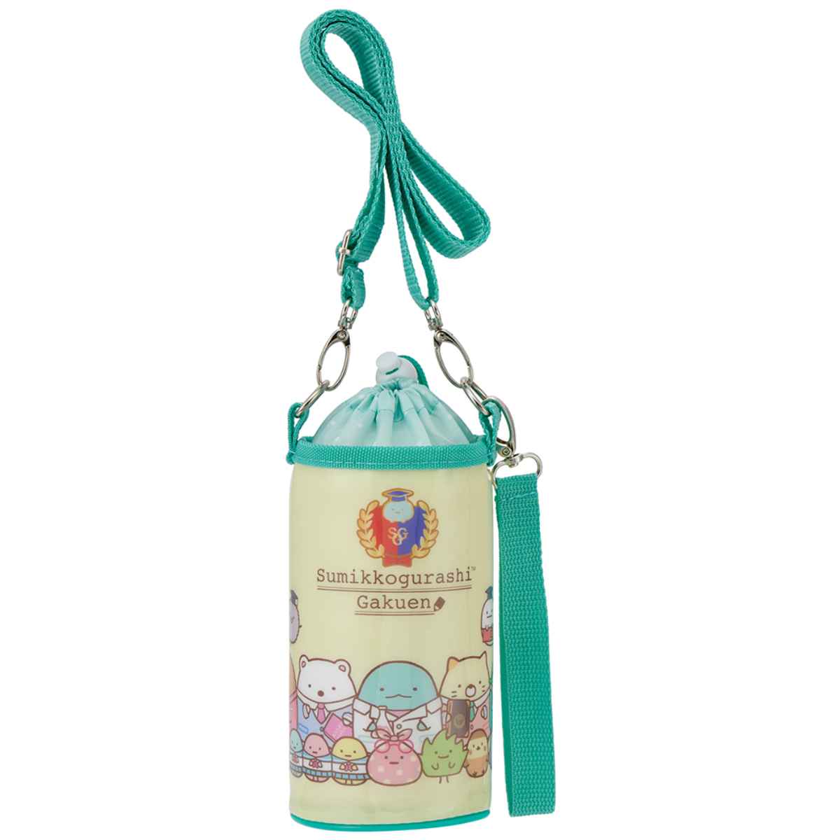 すみっコぐらし ボトルカバー ペットボトル 500ml 対応 エナメル 学園