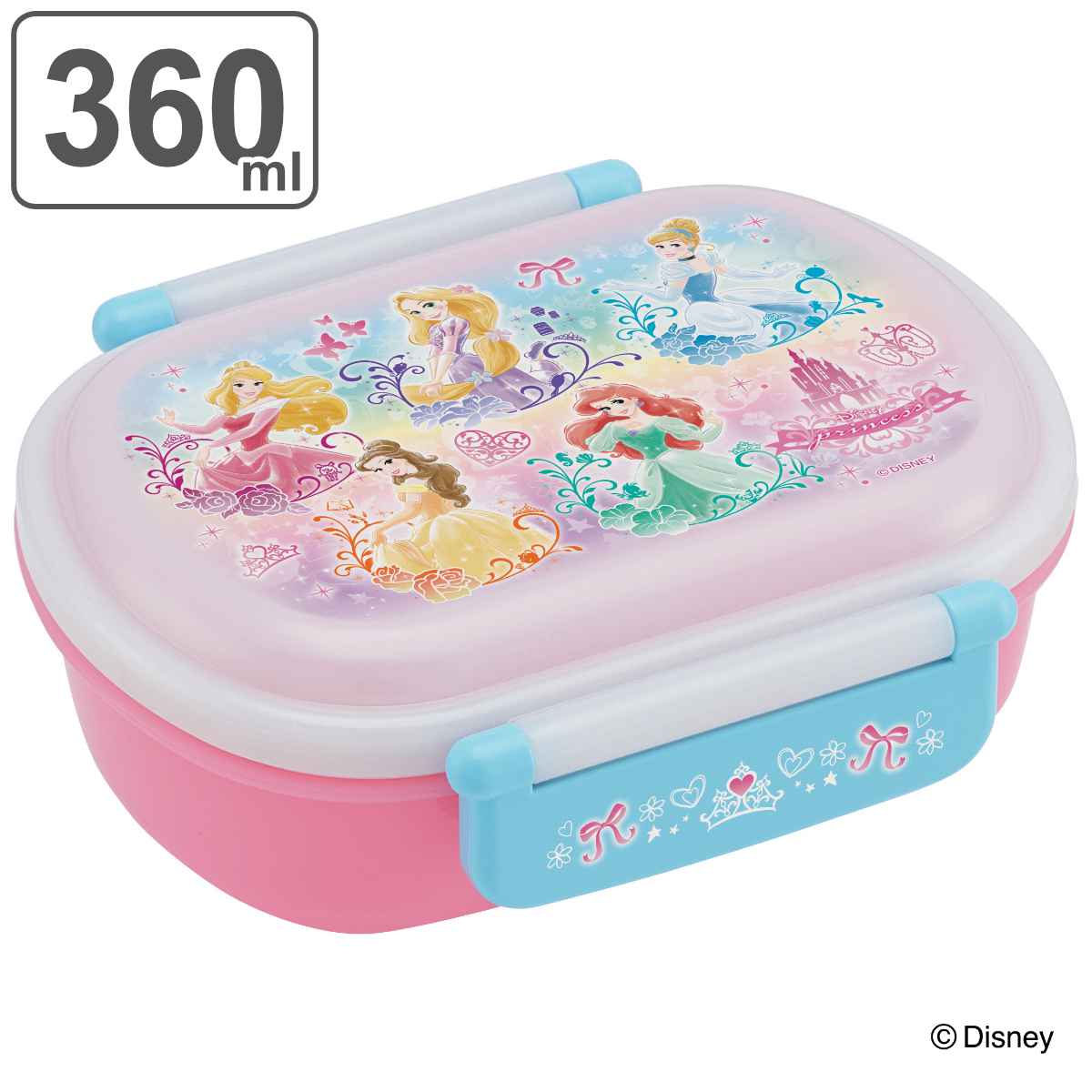 Disney（ディズニー） 弁当箱 360ml 1段 抗菌 ふわっとタイトランチ