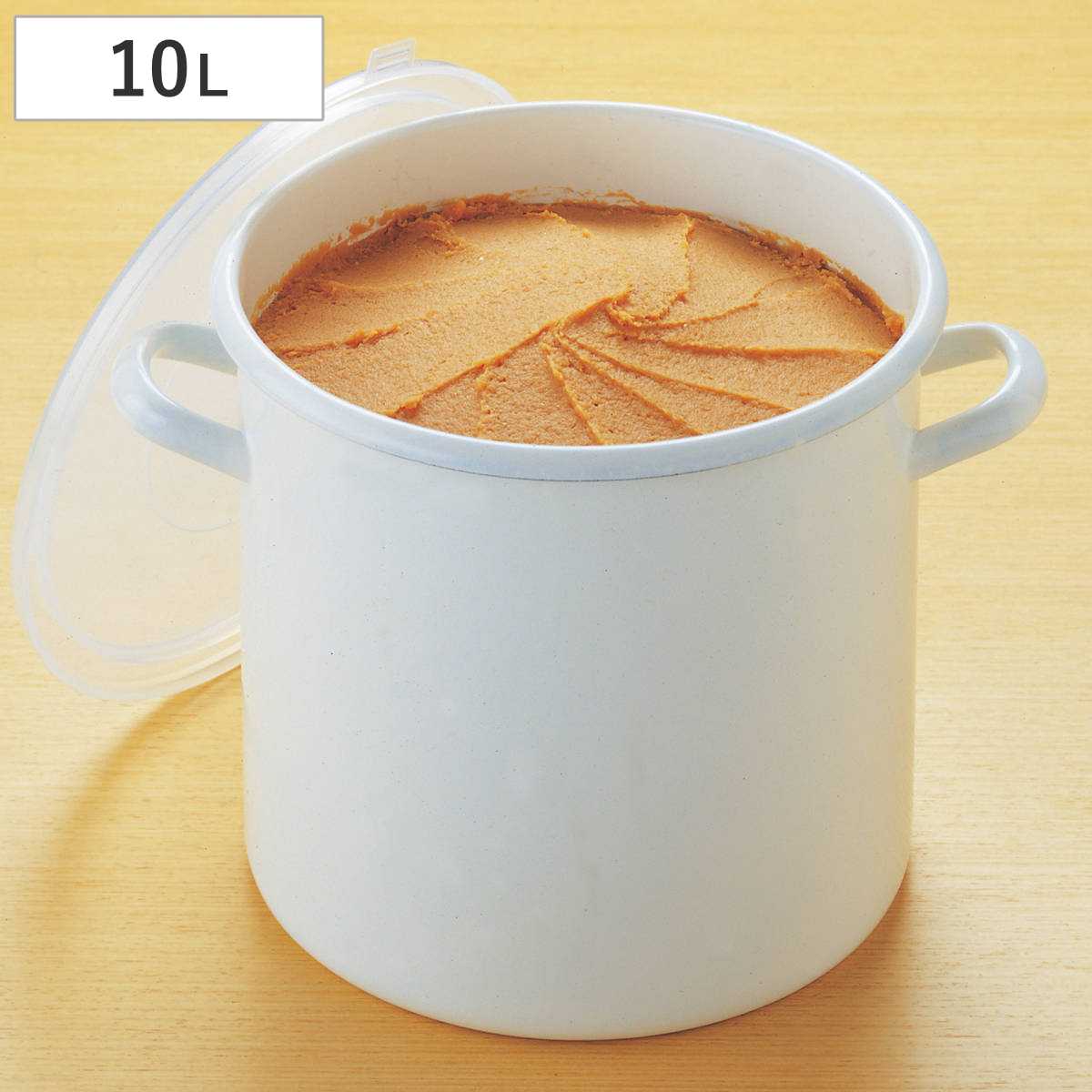 高木金属工業 保存容器 10L ホーローストックポット 丸型 24cm