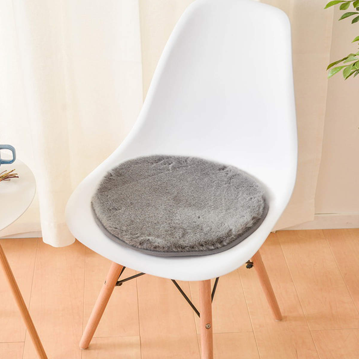 HAGiHARA（萩原） ラグ 円形 ラビットファータッチ プレミアムラグ