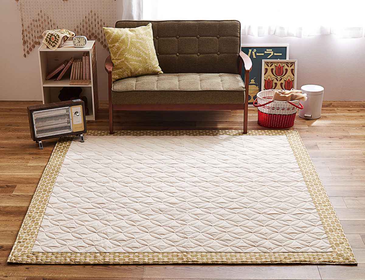 HAGiHARA（萩原） ラグ 昭和レトロデザイン キルトラグ アトレ 185