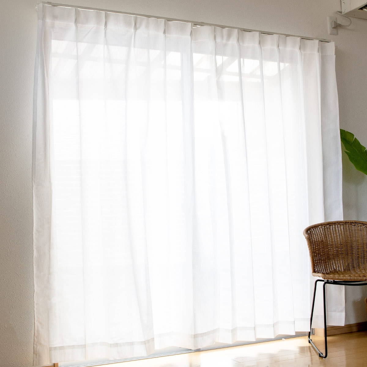 ユニベール（UNIVERS） レースカーテン ラージュ 1枚 既製 幅150×高さ