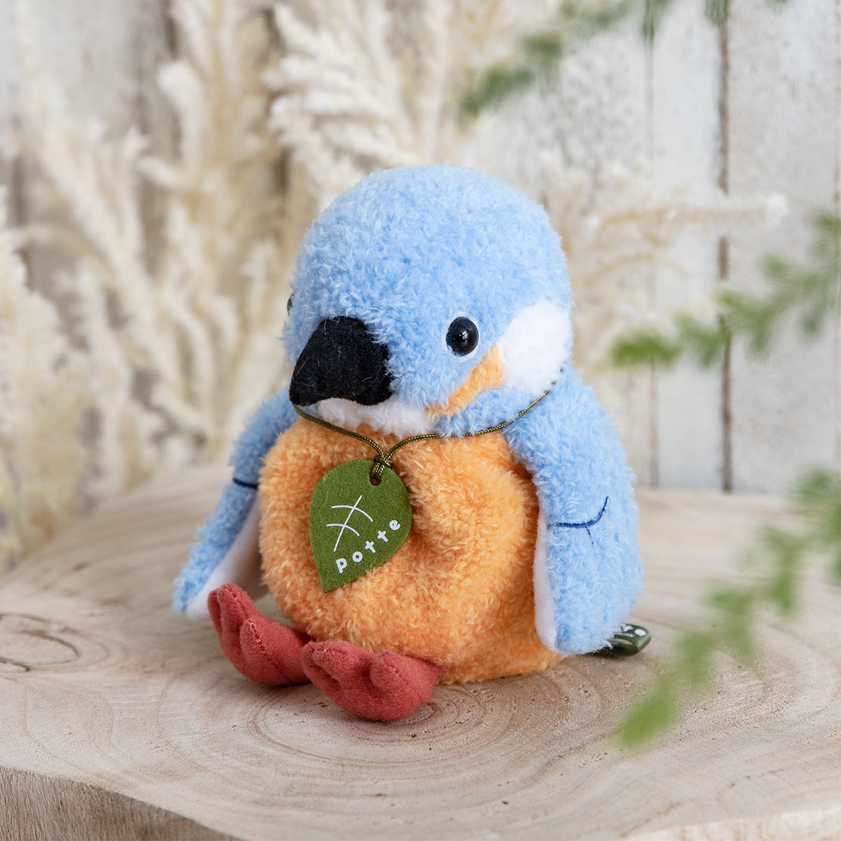 ぬいぐるみ potte カワセミ （ ヌイグルミ かわせみ 小鳥 動物 雑貨 インテリア アニマル グッズ ベビー 赤ちゃん プレゼント ギフト かわいい ）