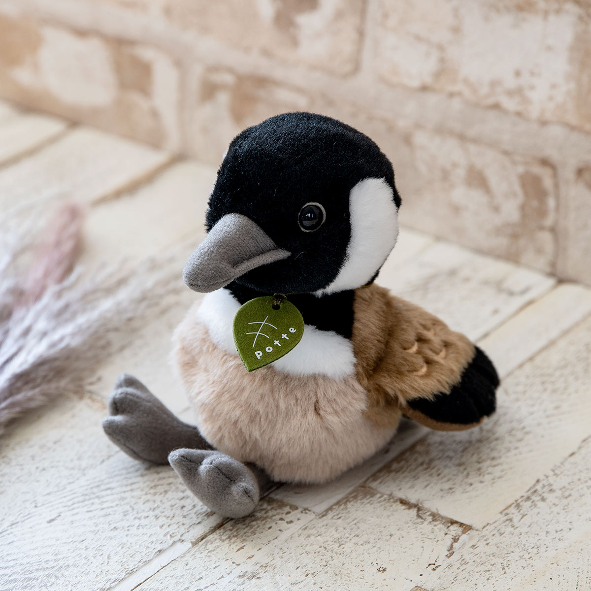 ぬいぐるみ potte シジュウカラガン （ ヌイグルミ 鳥 動物 雑貨