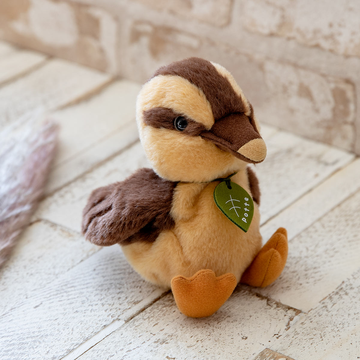 ぬいぐるみ potte カモのひな （ ヌイグルミ カモ ヒナ 小鳥 動物 雑貨