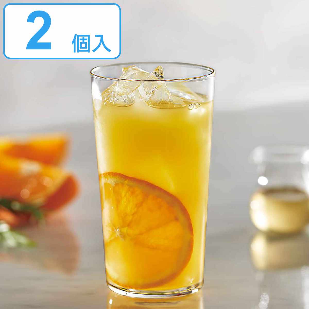 タンブラー 2個入り 360ml 薄づくり ガラス ファインクリア （ 食洗機