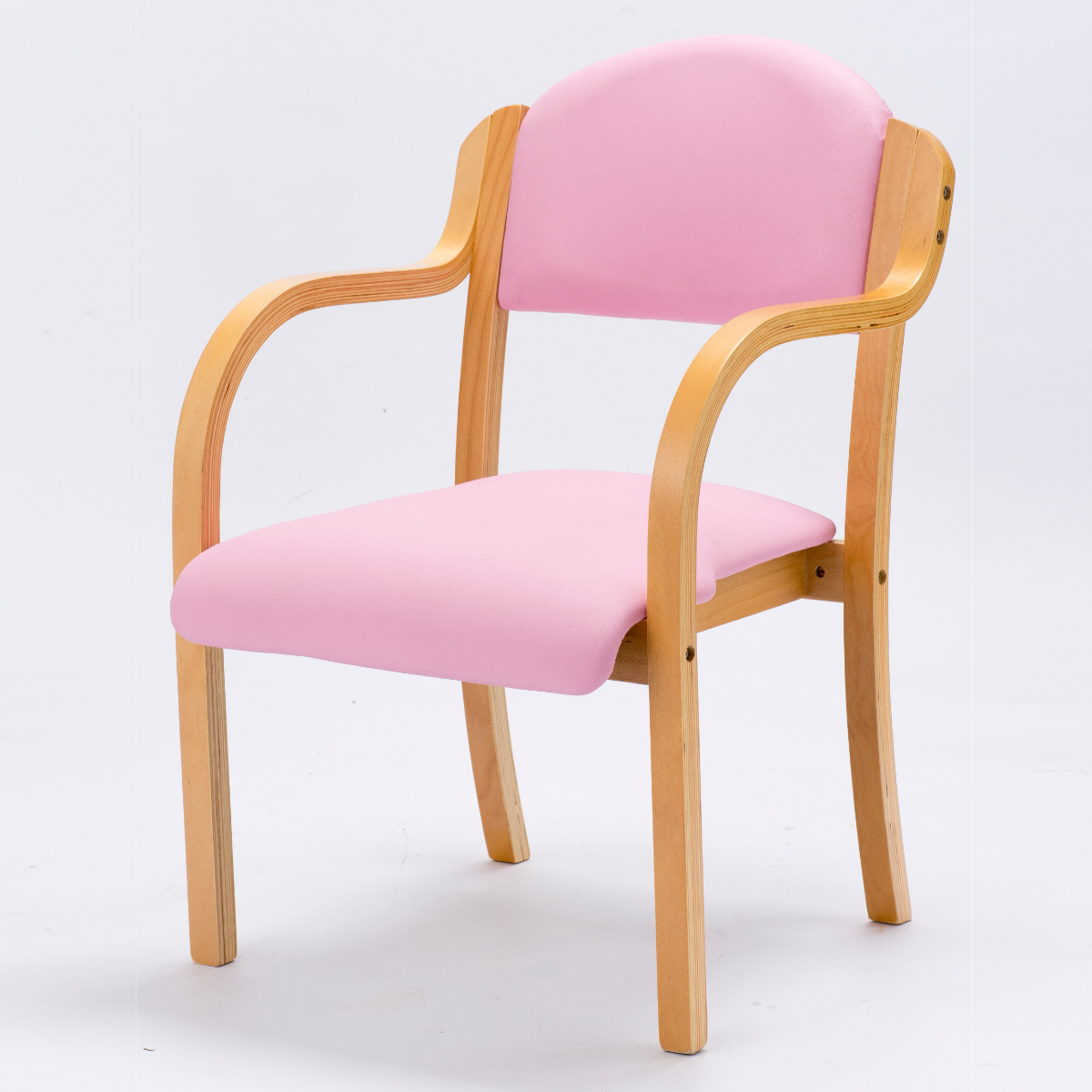 多目的チェア 同色2脚セット 座面高43cm 肘掛け 木製 完成品 （ 法人