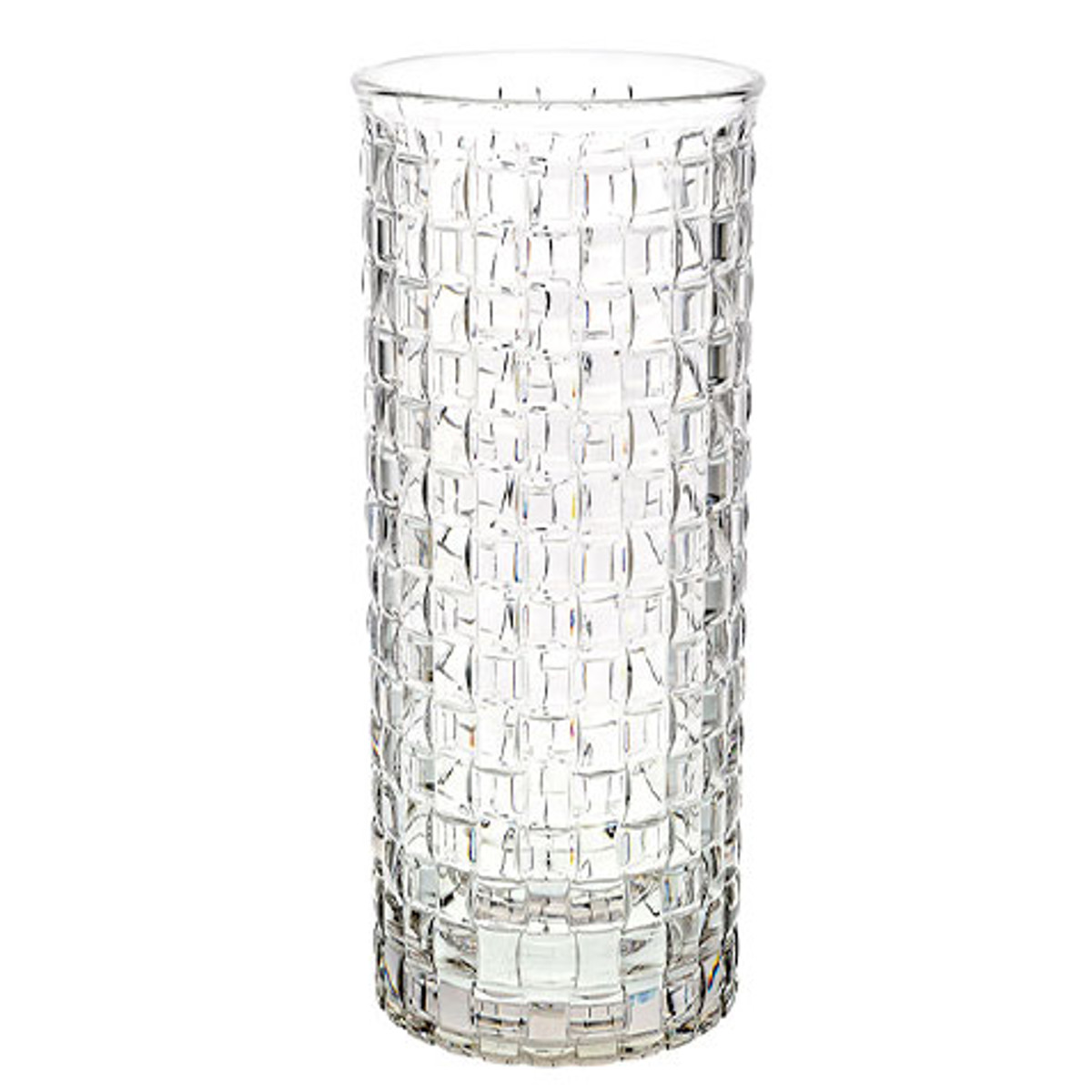 花瓶 割れないガラス PVクリスタMOSAIC 直径14.5×高さ35cm