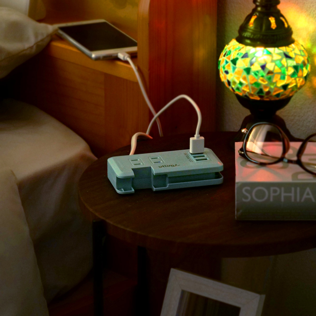 ポータブルコンセント USBポート付 ユートリムエル （ ACアダプター USBアダプター 電源タップ USB充電器 延長コード PSEマーク認証済 ） | SONiC | 05