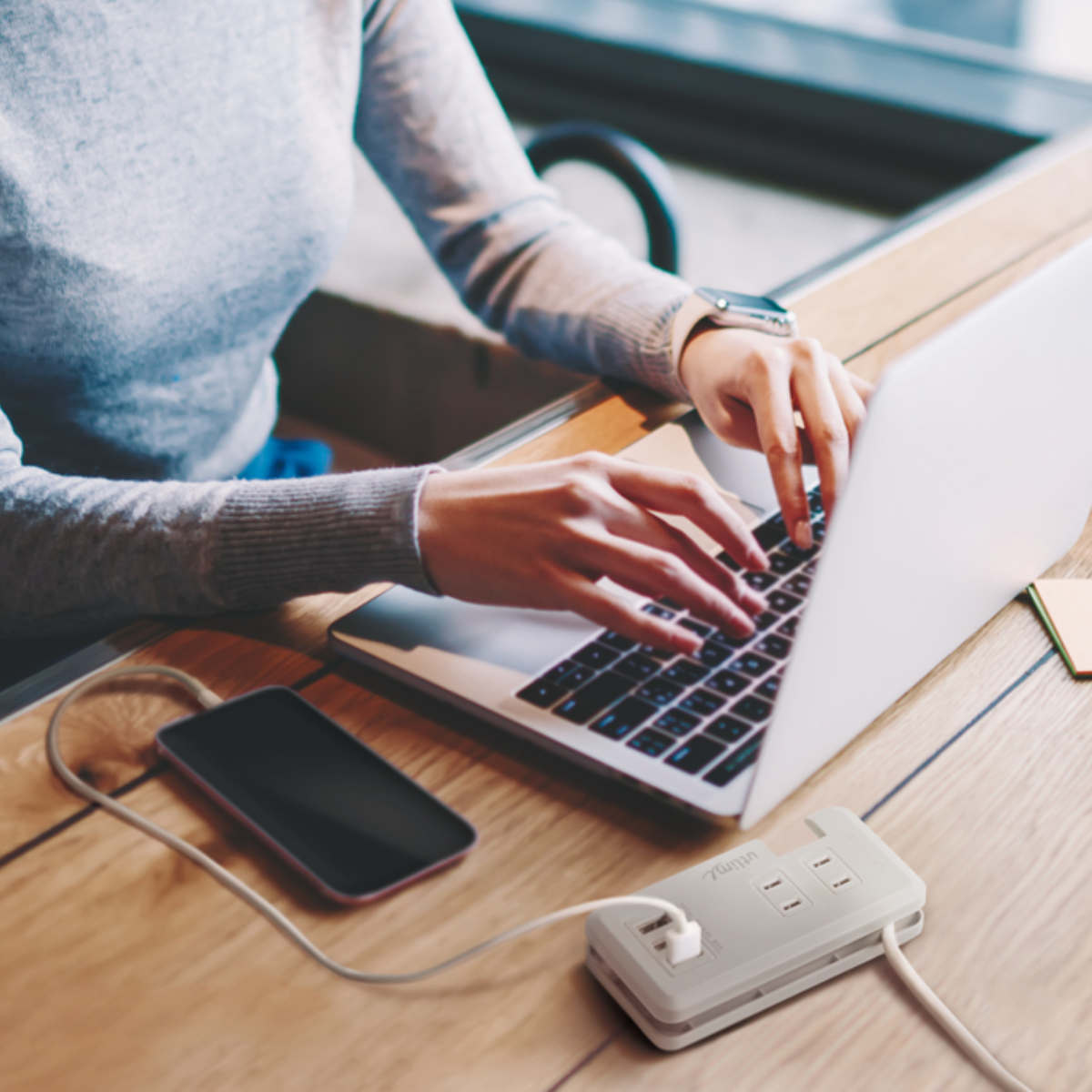 ポータブルコンセント USBポート付 ユートリムエル （ ACアダプター USBアダプター 電源タップ USB充電器 延長コード PSEマーク認証済 ） | SONiC | 09