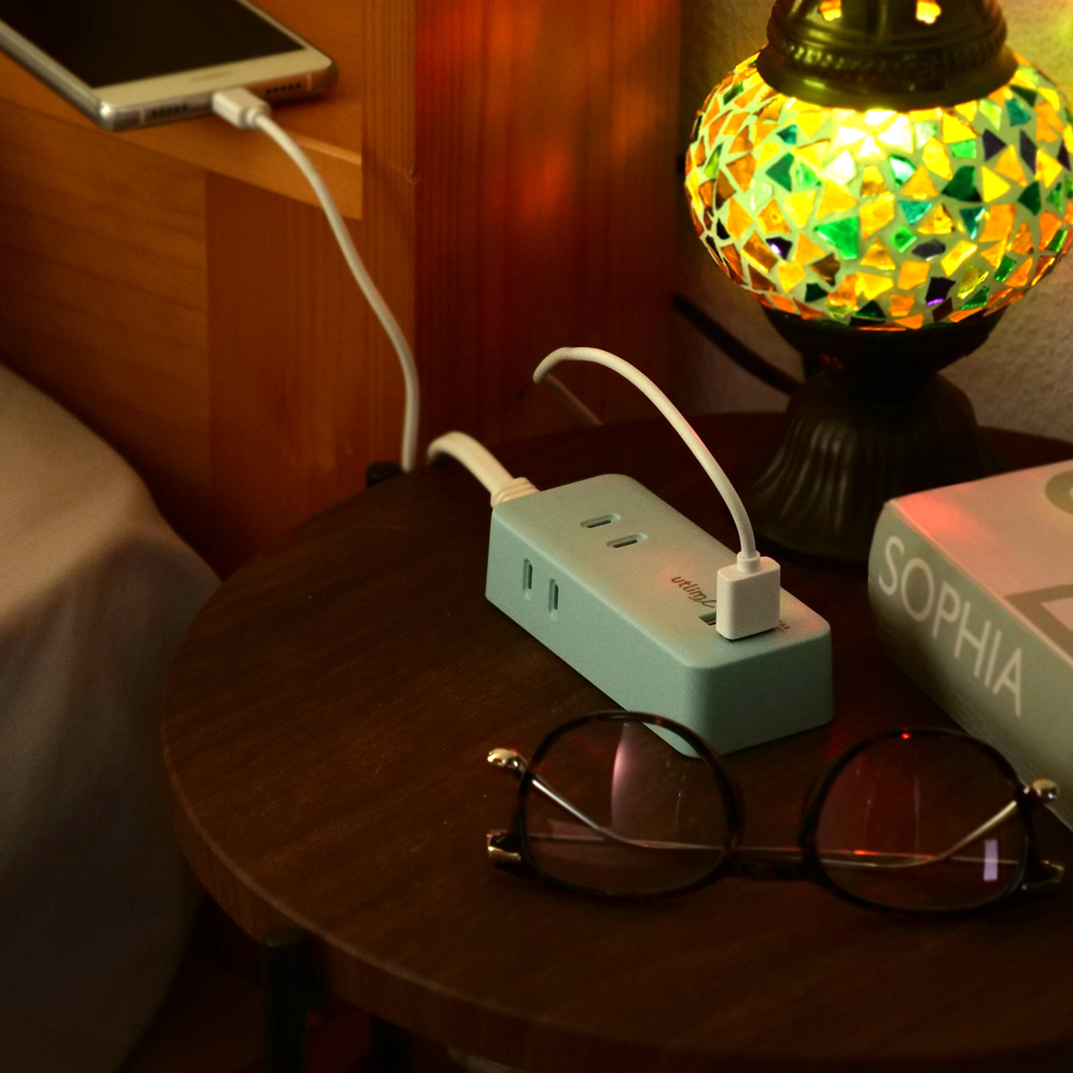 3口コンセント 1.5m USBポート付 ユー...の詳細画像3