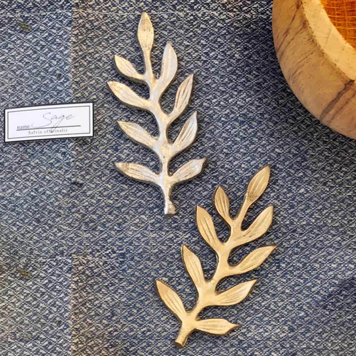 はしおき 箸置き 9.5cm アルミプランツ セージ アルミニウム （ 箸置 箸