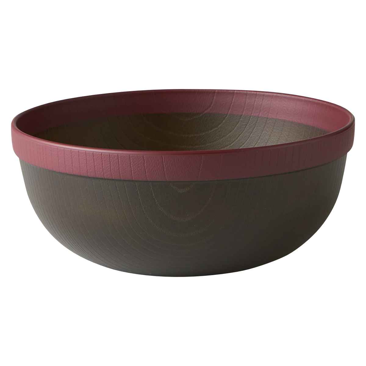 ボウル 18cm MUSUBI 山中塗 プラスチック ダークブラウン （ 食洗機