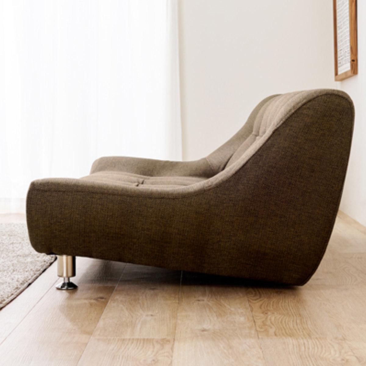 HAGiHARA（萩原） ローソファ 二人掛け 幅153cm 座面広々 （ リビング