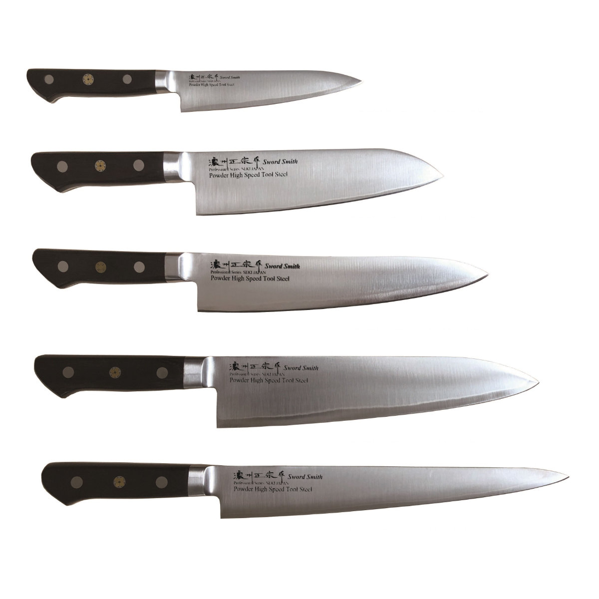 三徳包丁 刃渡り18cm 濃州正宗作 粉末ハイス鋼割込 日本製 （ 包丁