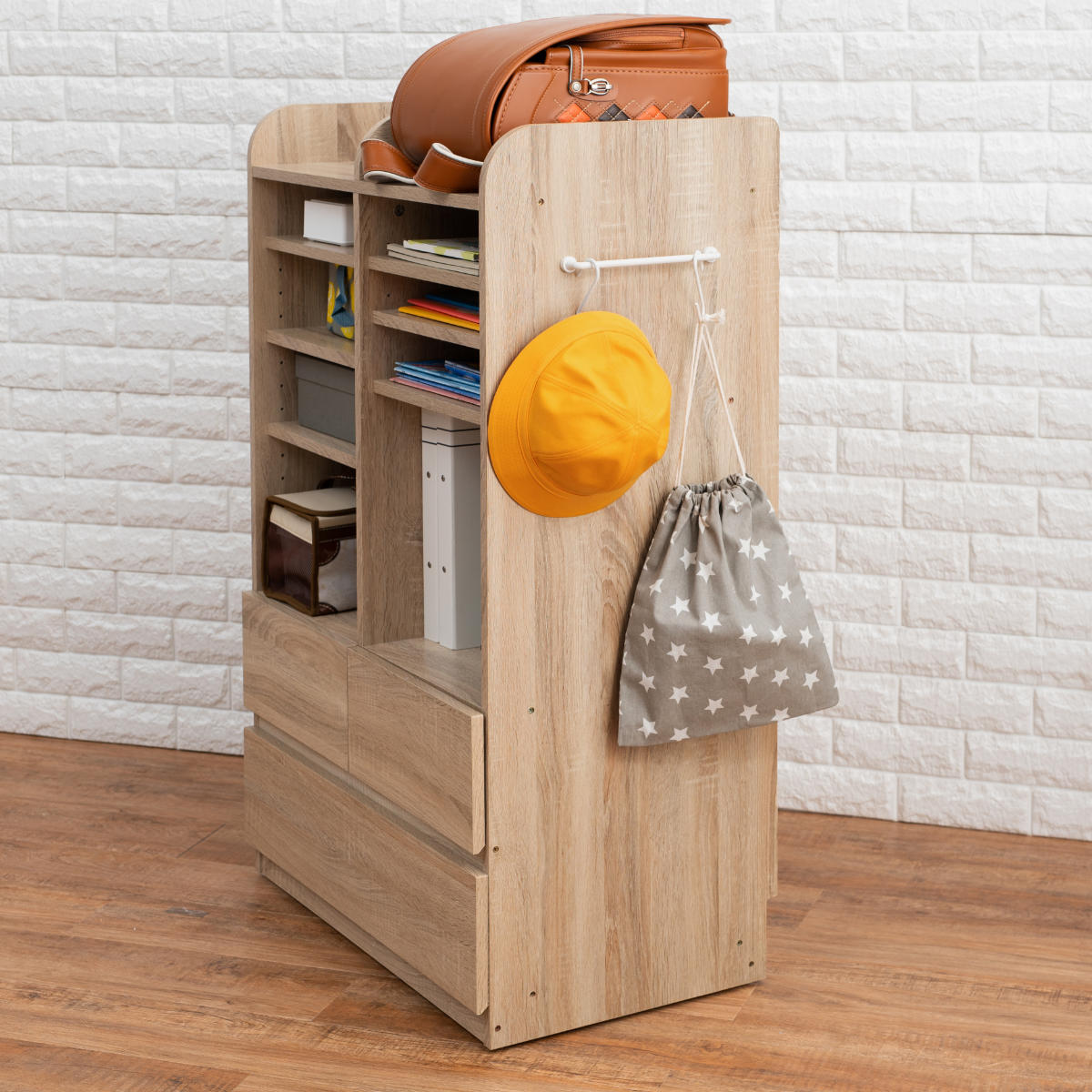 HAGiHARA（萩原） ランドセルラック 幅68.5cm 大容量タイプ 引き出し