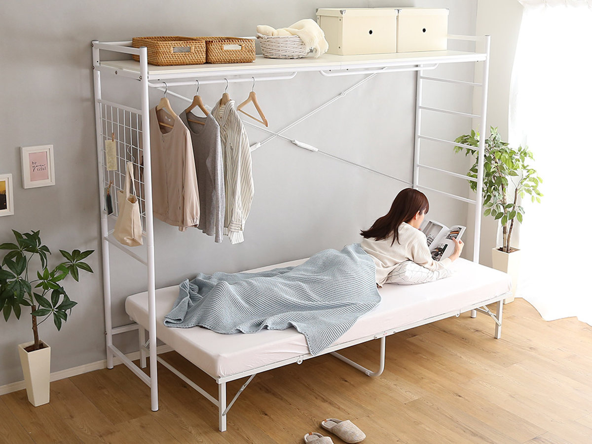 ホームテイスト（HOME taste） ハンガーシェルフ 幅220cm スチール