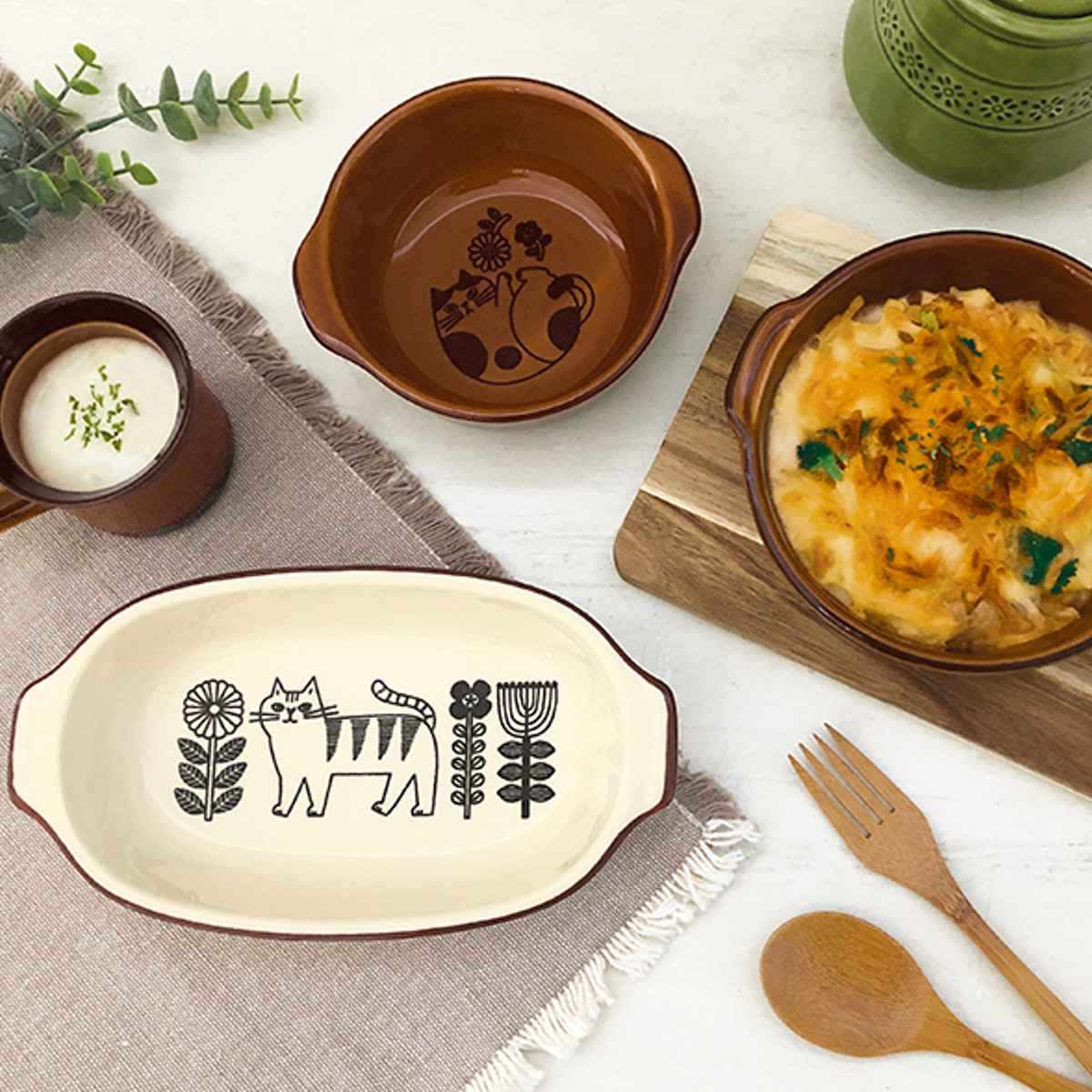 グラタン皿 21cm フィーカ オーバル 陶器 萬古焼 （ 食洗器対応