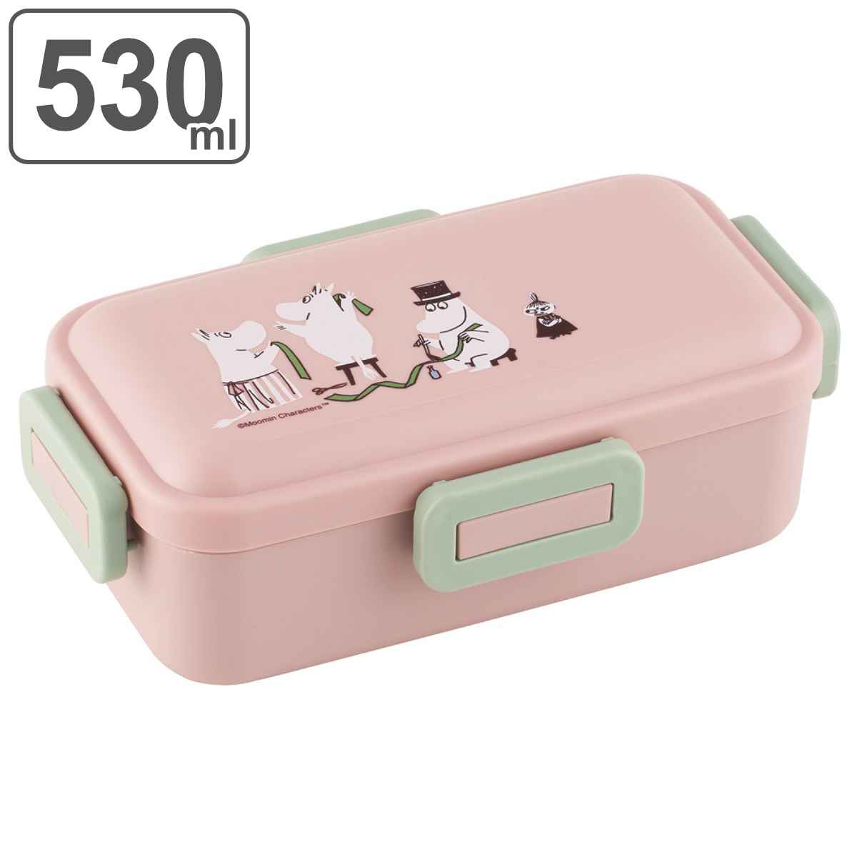 MOOMIN（ムーミン） 弁当箱 1段 530ml 抗菌 ふわっと ムーミンくすみ