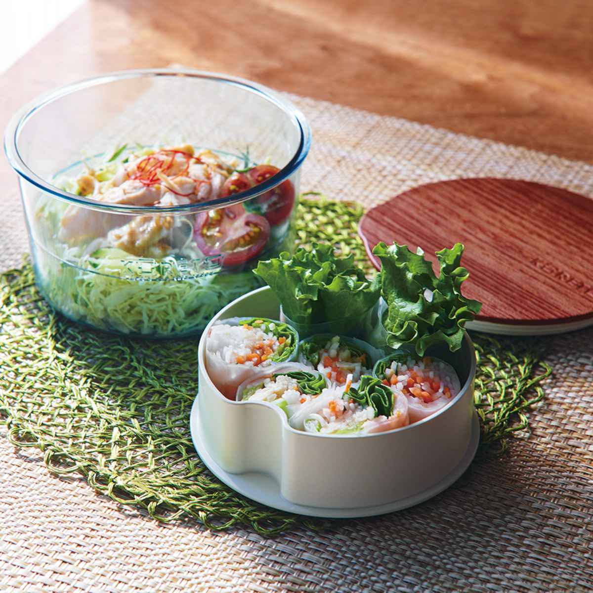 天馬 弁当箱 コレト ランチポット 本 体深 ガラス風 中容器付き