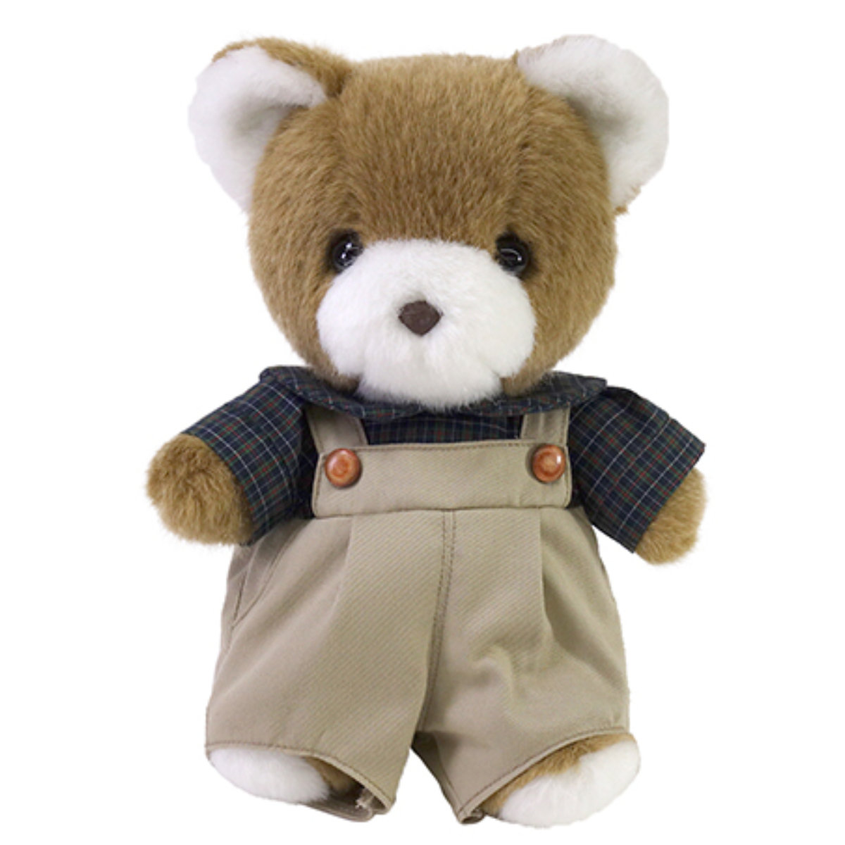 ぬいぐるみ マック Ｍ チェック柄シャツ （ ヌイグルミ くま 動物 雑貨 インテリア アニマル グッズ ベビー 赤ちゃん プレゼント ギフト かわいい 日本製 ）