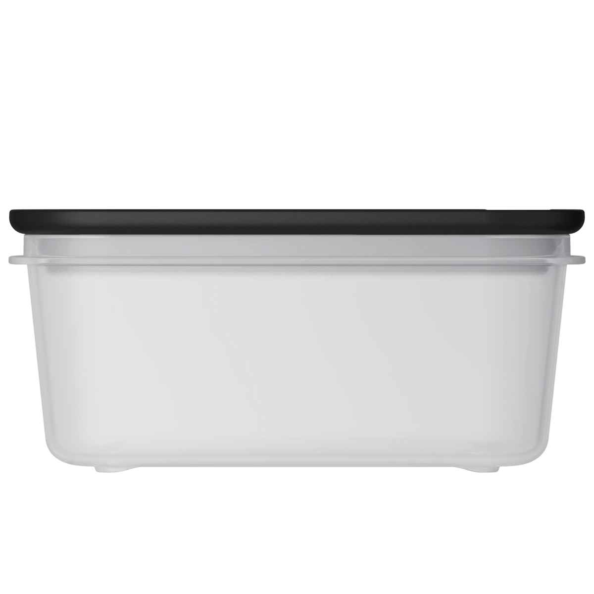 THERMOS 中型 プラスチック保存容器 黒 THERMOS（サーモス） 保存容器 500ml Myフードコンテナー 丸型