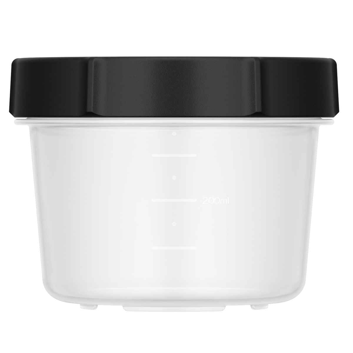 THERMOS 中型 プラスチック保存容器 黒 THERMOS（サーモス） 保存容器 500ml Myフードコンテナー 丸型