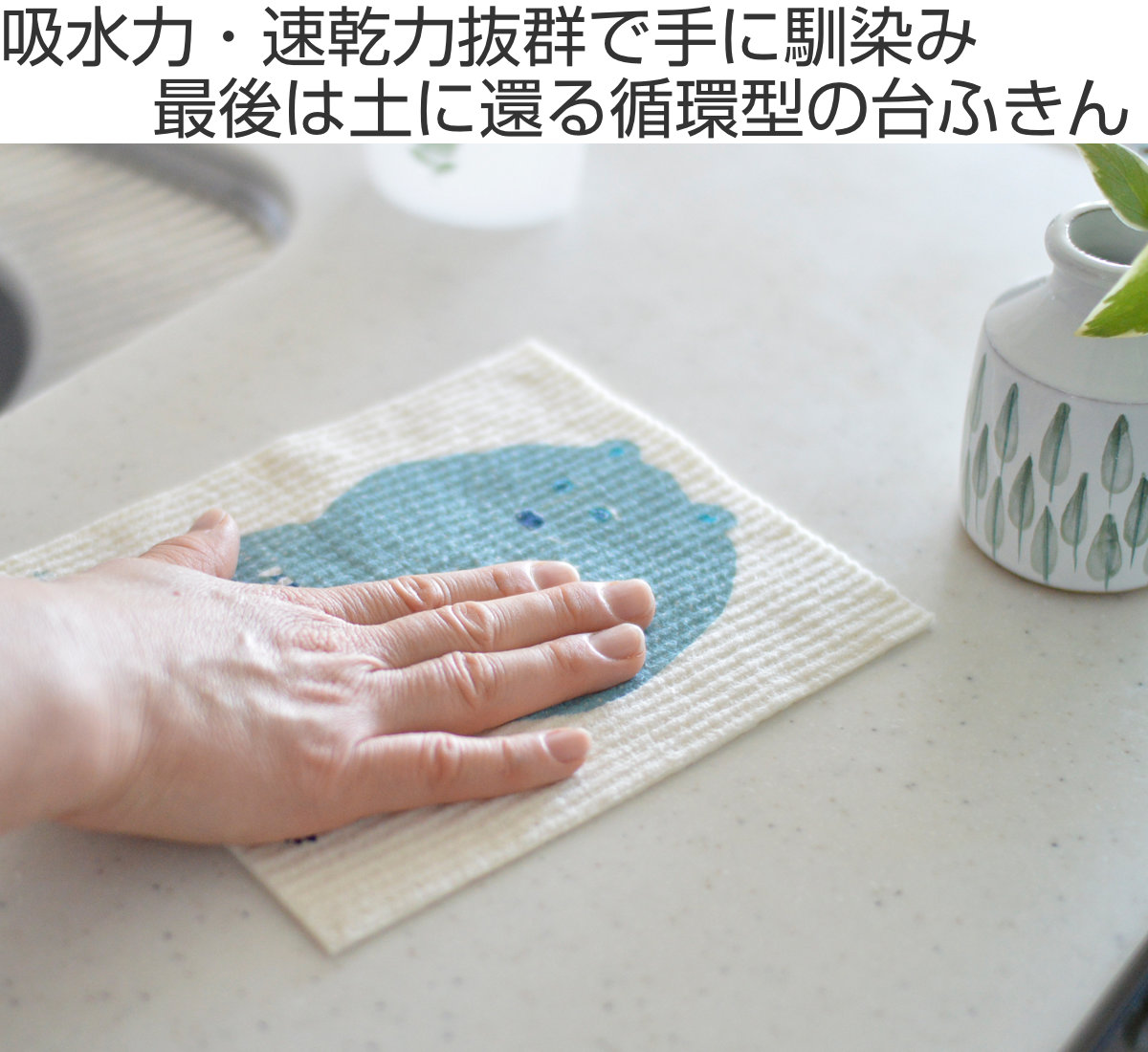 ふきん e.スポンジワイプ kata ( 水切...の詳細画像1
