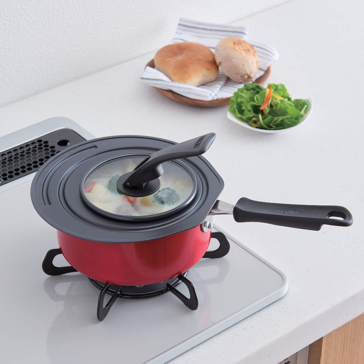 THERMOS（サーモス） 折りたたみスタンド式蓋 18・20cm用 フライパン