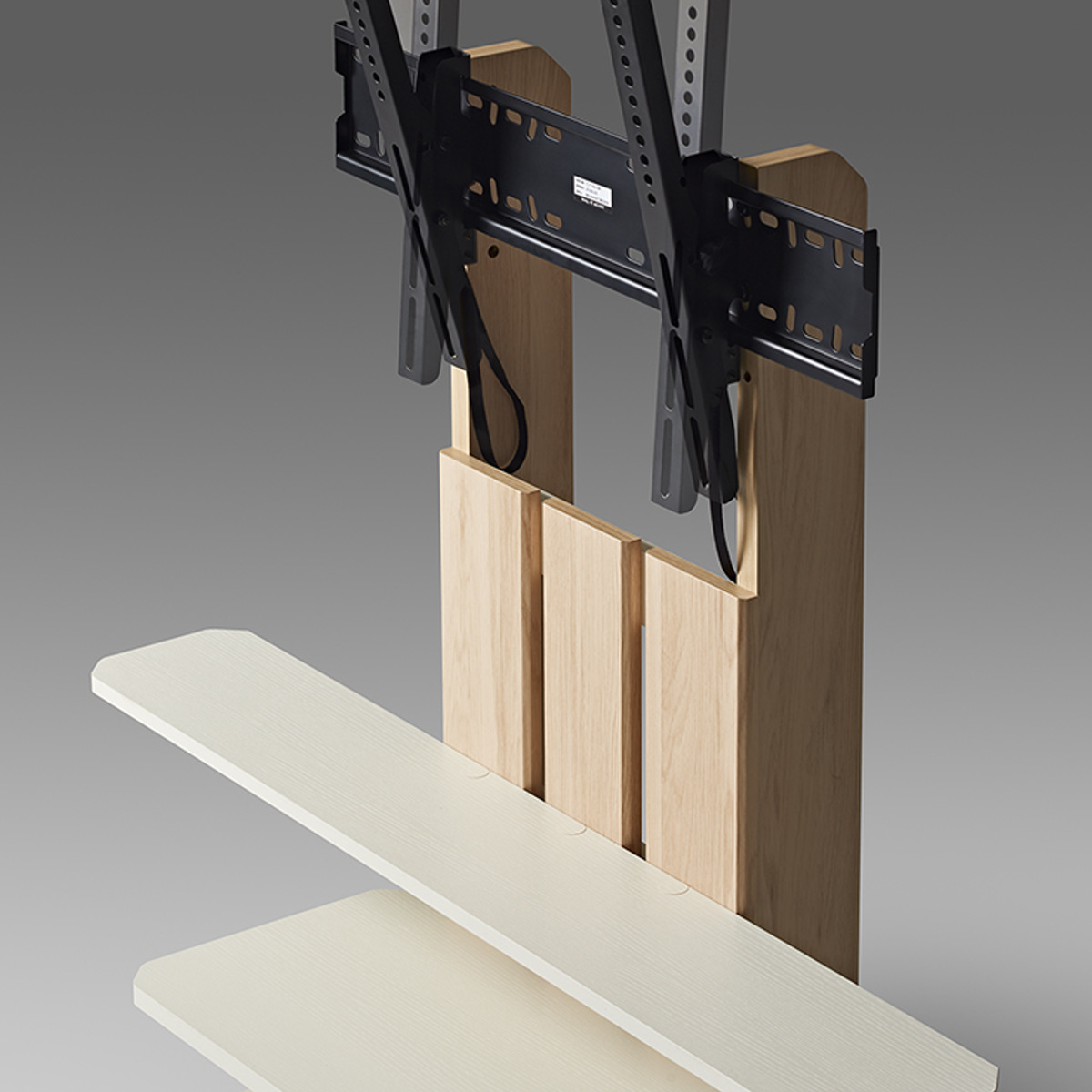 朝日木材加工 テレビ台 フロアスタンド 北欧風 キャスター付 55V型対応