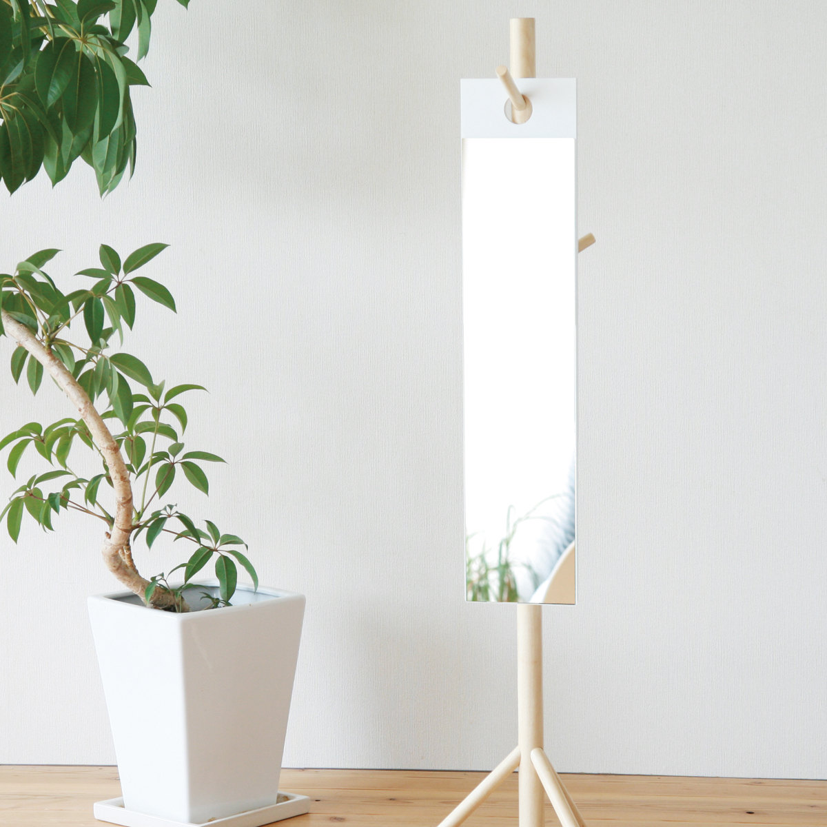 永井興産 フックミラー 高さ100cm 薄型 日本製 （ 鏡 壁掛け 吊り下げ