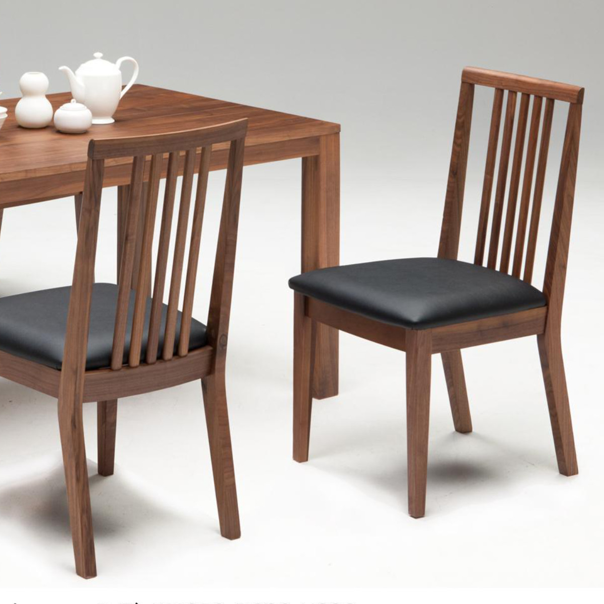 ダイニングチェア 2脚セット 座面高42cm 木製 無垢材 （ 開梱設置