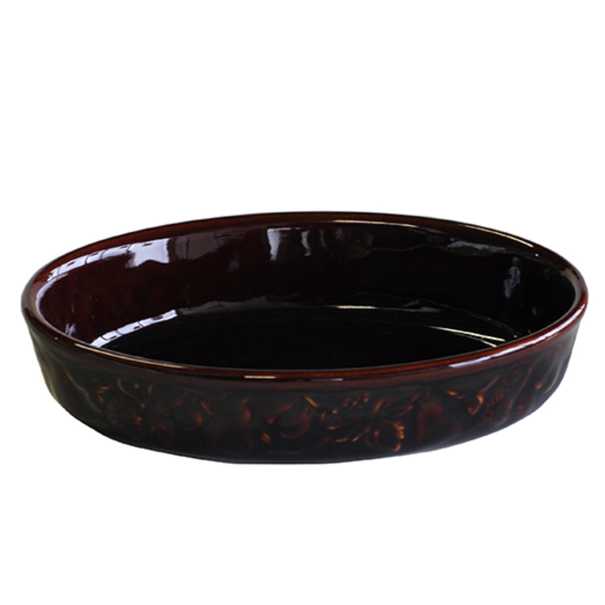 グラタン皿 一人用 19cm S 楕円 レリーフグラタン 陶器 （ 食洗器対応