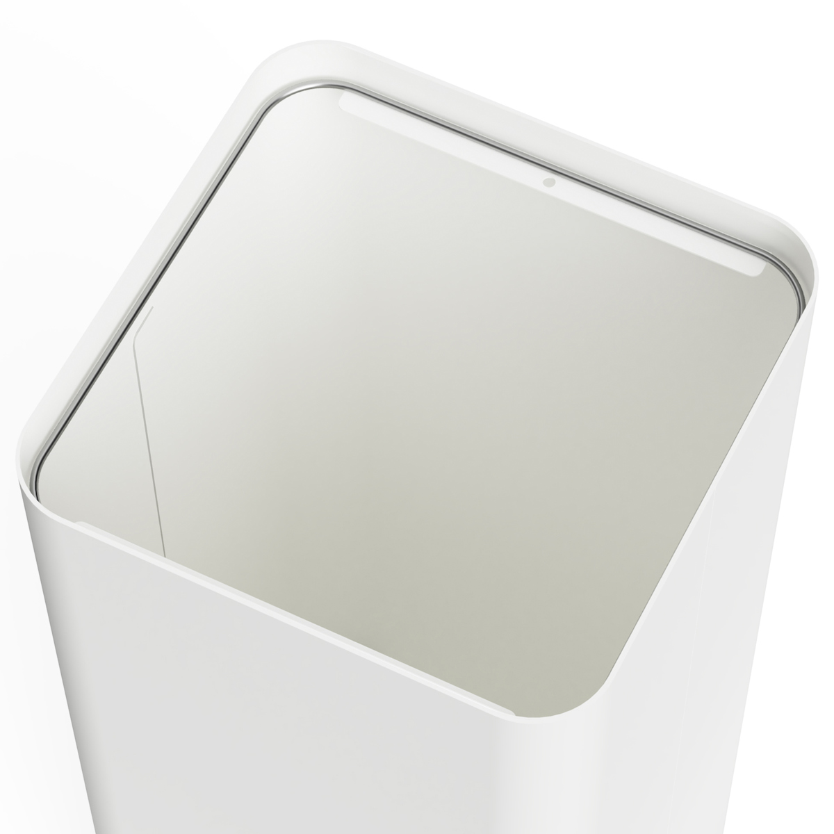 屋内用ゴミ箱 44L 角穴蓋 ホワイト色 業務用ダストボックス 屑S・屑入 