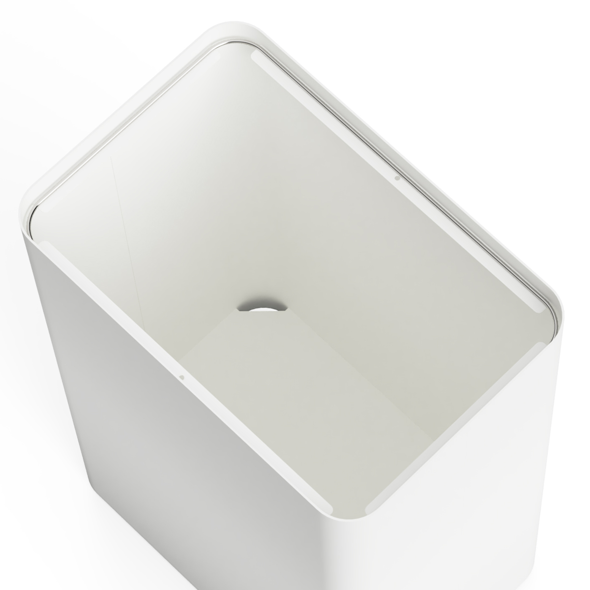 屋内用ゴミ箱 48L 回転蓋 ホワイト色 業務用ダストボックス 屑入