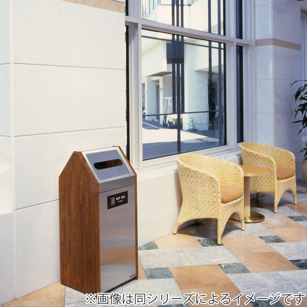 屋内用ゴミ箱 55L 丸穴蓋 業務用ダストボックス BunbetuダストハウスWS