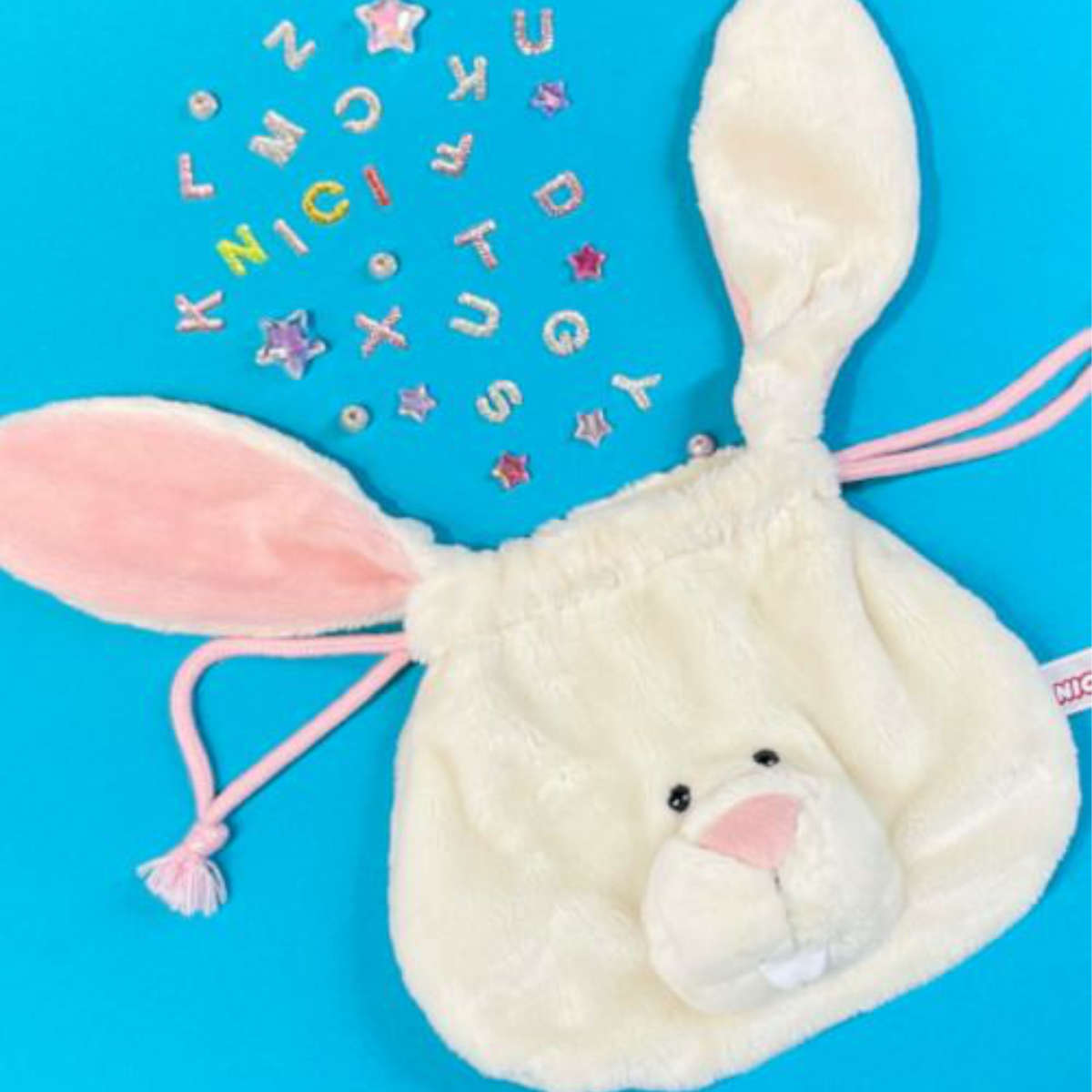フィギュアフェイスポーチ NICI ラビット （ ニキ ポーチ 小物入れ 巾着ポーチ 巾着 ）