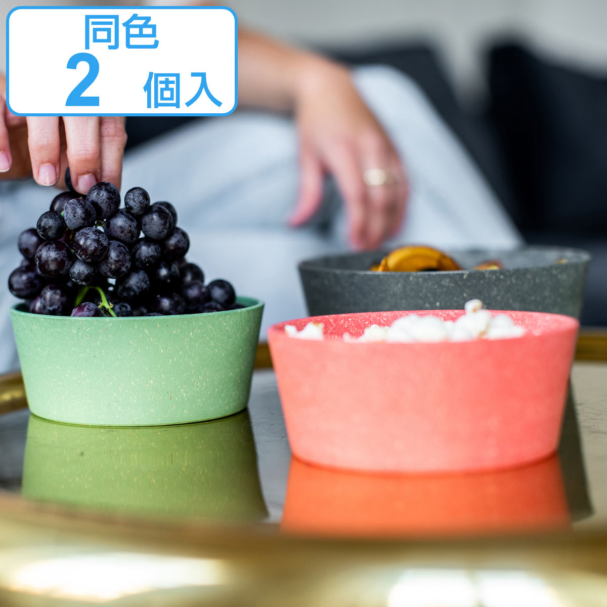 Aoi様専用フルーツボウル1個花瓶2個（赤と黄土色にドット柄）3点