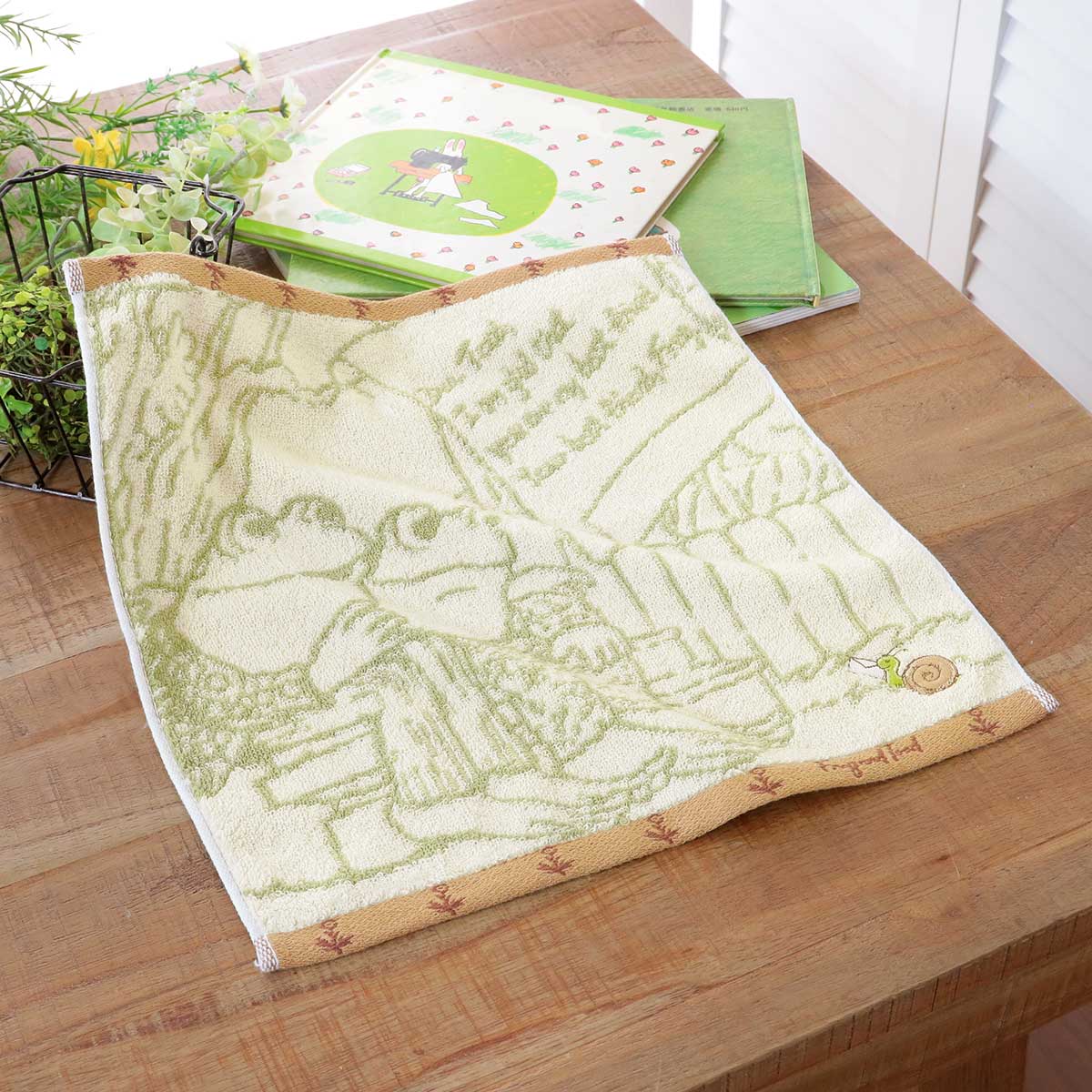 ハンドタオル がまくんとかえるくん ふたりはともだち 34×35cm （ が