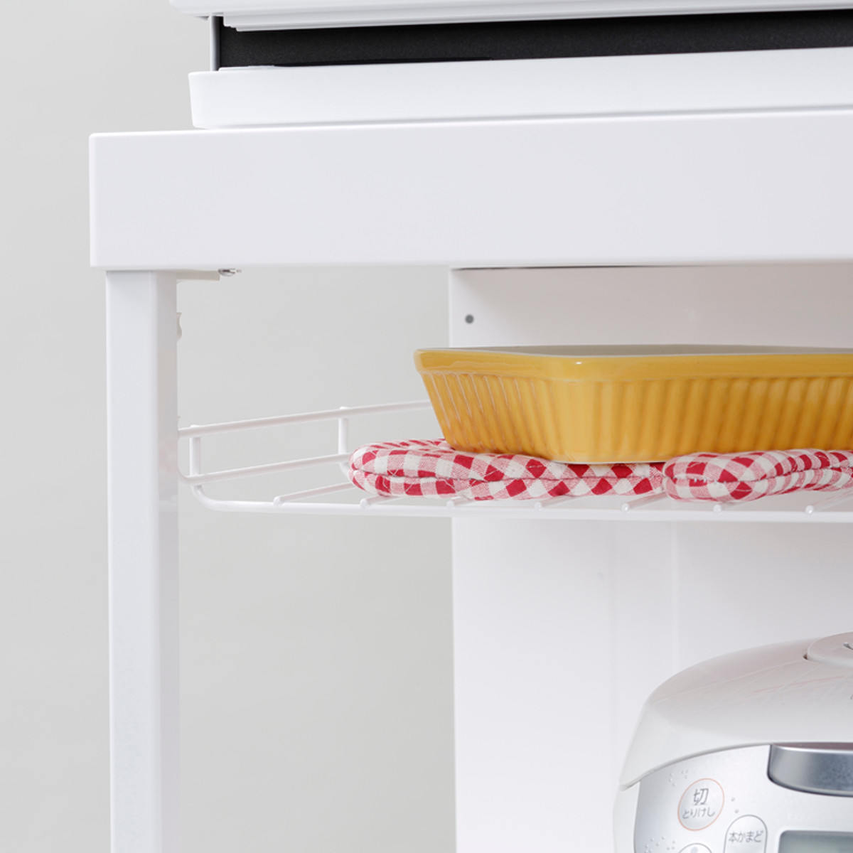 レンジラック キャビー 幅56.5cm 米収納12kg （ 日本製 レンジ台