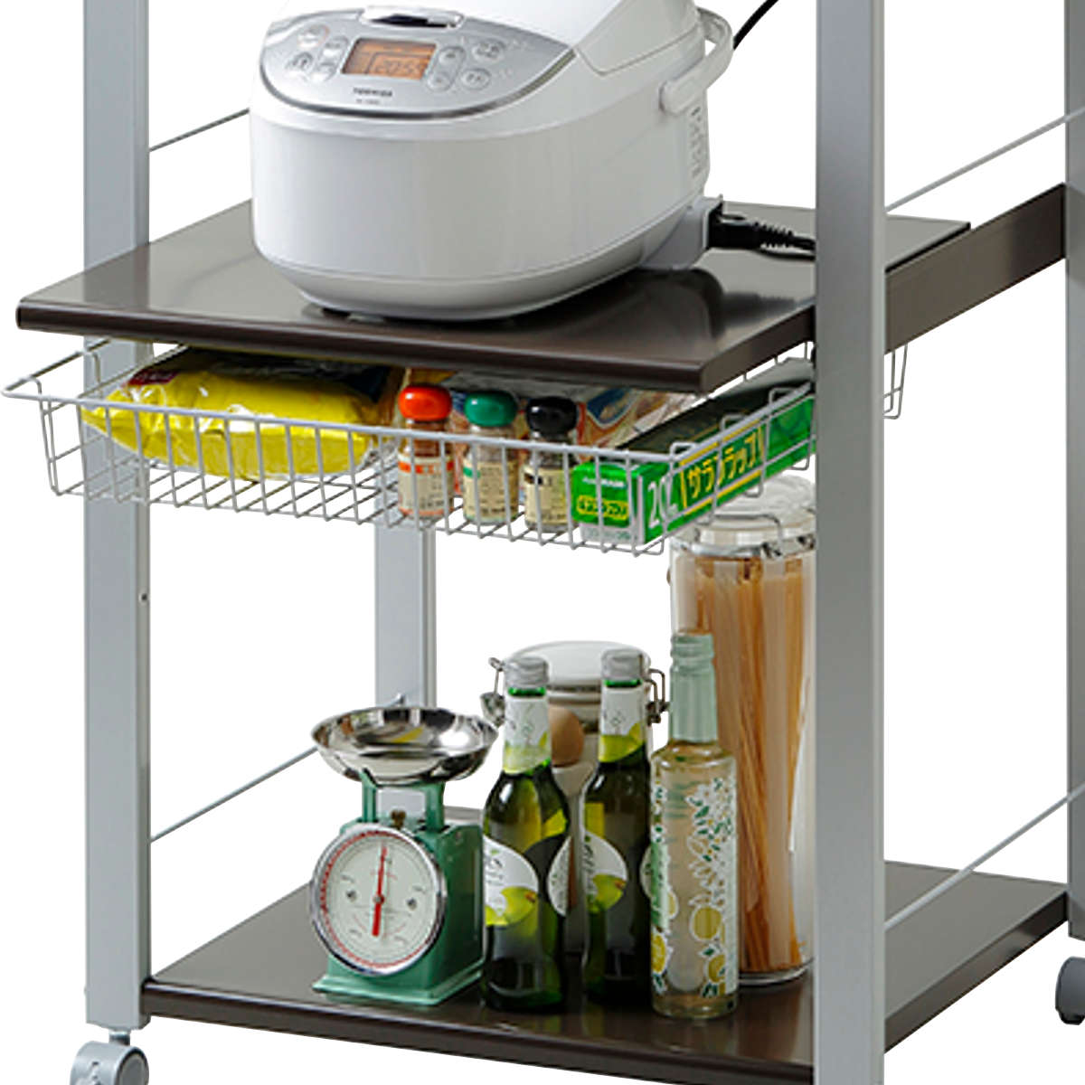 オープンラック ロータイプ 幅56.5cm 3段 フローリエ （ 家電ラック