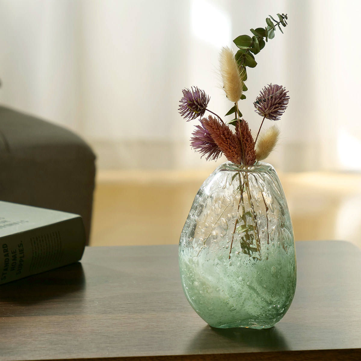 花瓶 DGマコベース 幅10×奥行6.5×高さ13.5cm ガラス （ 花びん