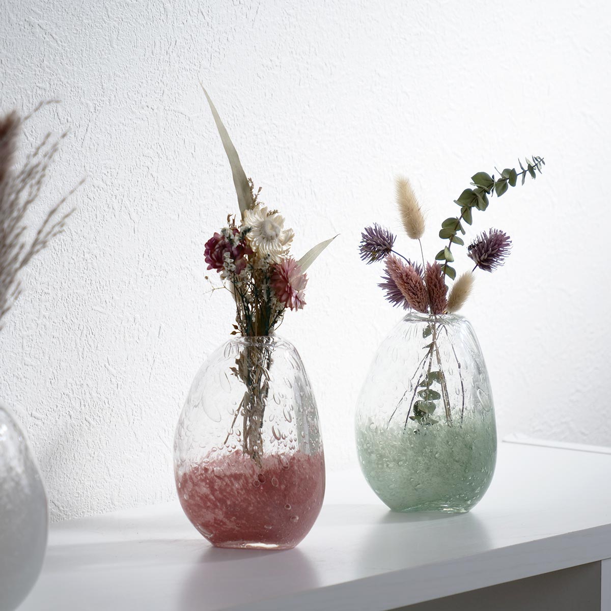 花瓶 DGマコベース 幅10×奥行6.5×高さ13.5cm ガラス （ 花びん