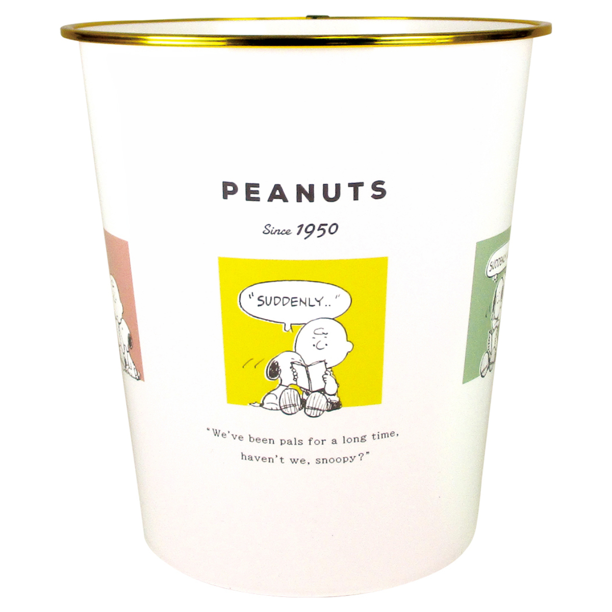 ゴミ箱 スヌーピー 読書タイム 高さ23.5cm （ ごみ箱 ふたなし 広口