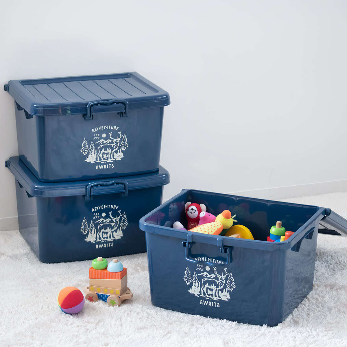 平和工業 収納ケース フリーボックスL 3個セット （ 収納ボックス 収納