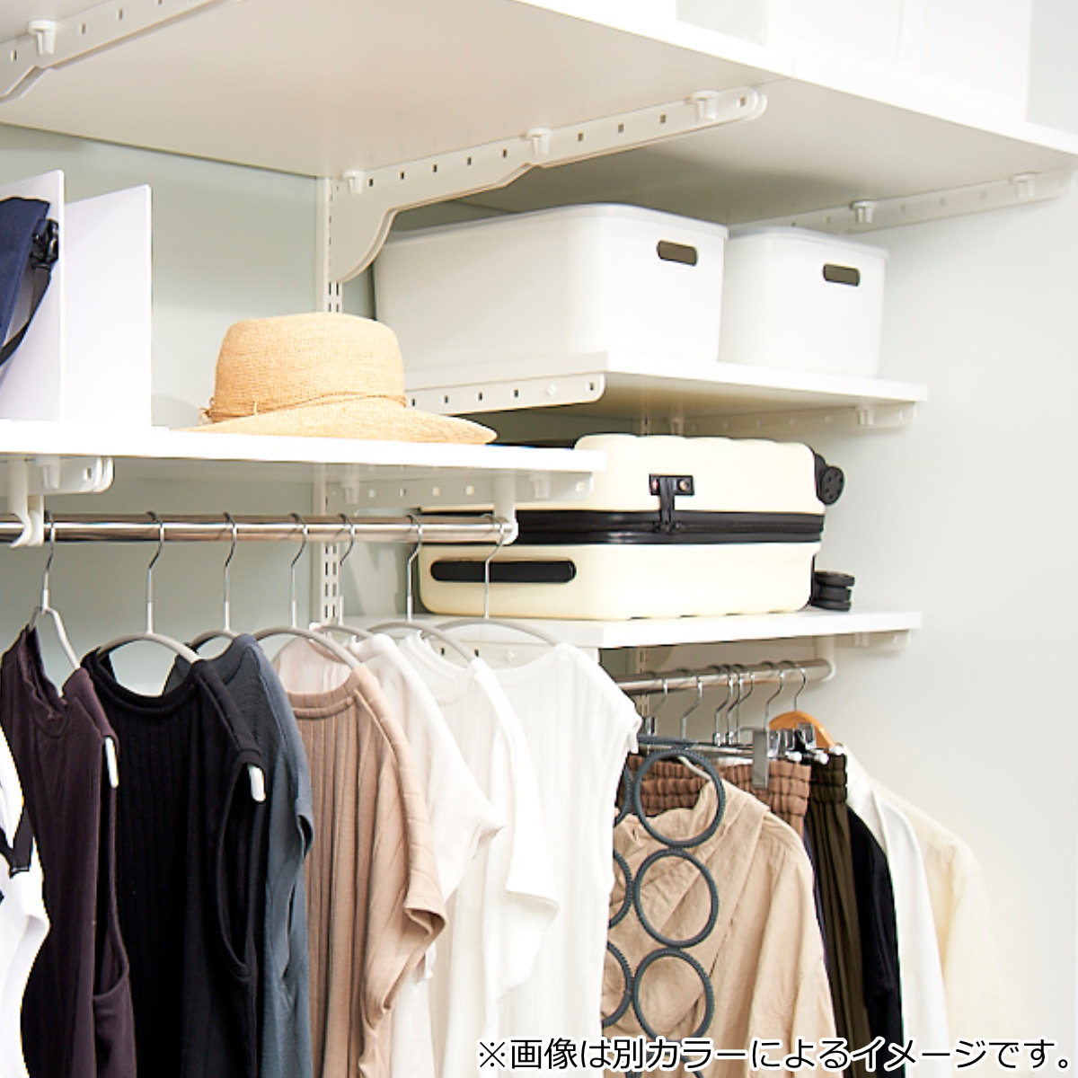 壁面収納 棚 幅60cm 奥行30cm フィットラック TSセット 木目ホワイト