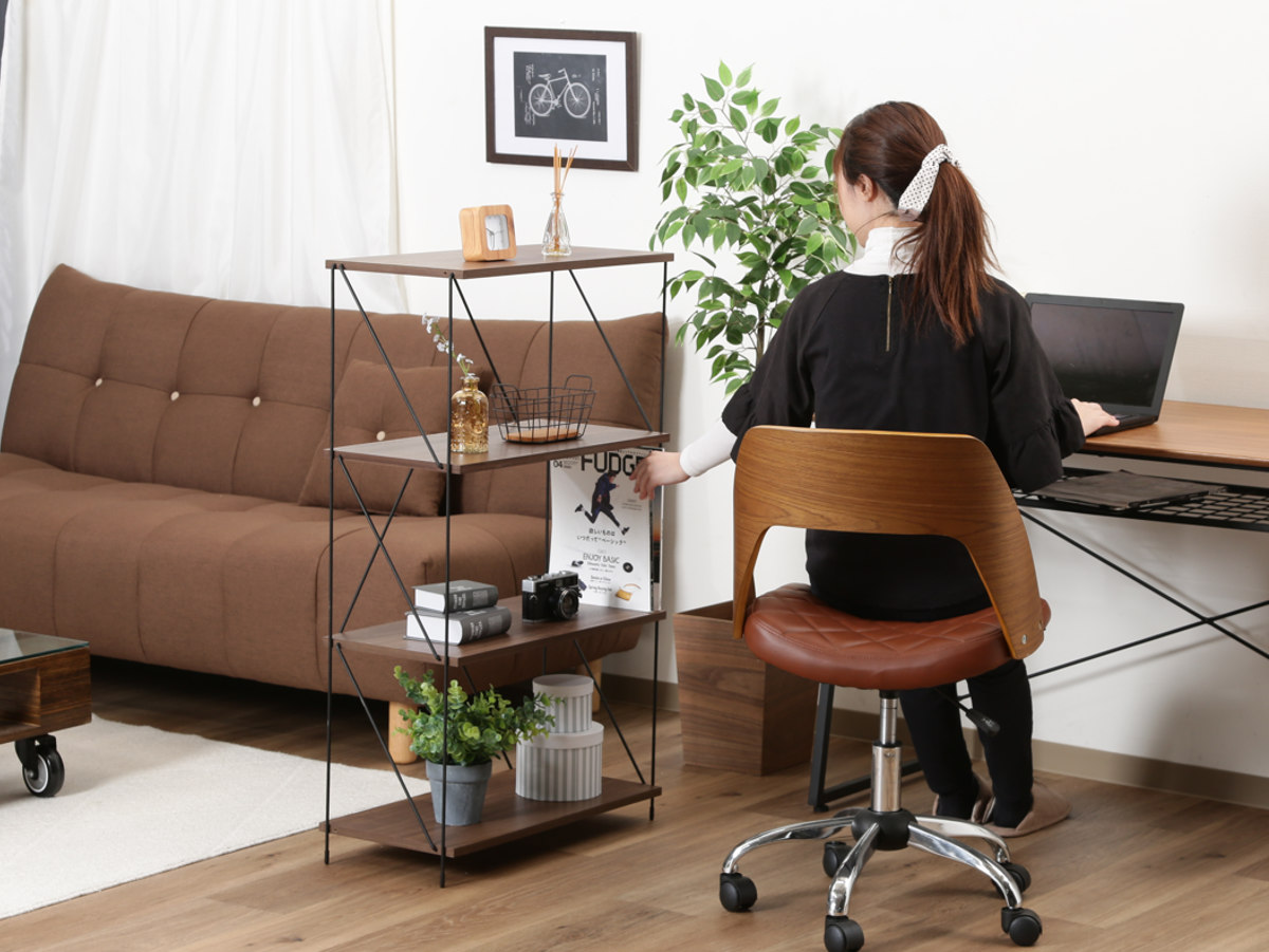 オープンラック 幅62cm 4段 簡単組み立て ワイヤーラック EZBO （ 工具不要 シェルフ ラック 棚 収納 ディスプレイラック 飾り棚 ） | 不二貿易 | 16